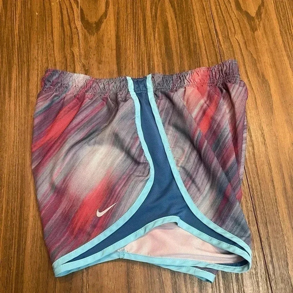Nike Dri Fit Tempo Athletic Running Shorts Blue Teal Trim Women’s Size Medium - Picture 4 of 12